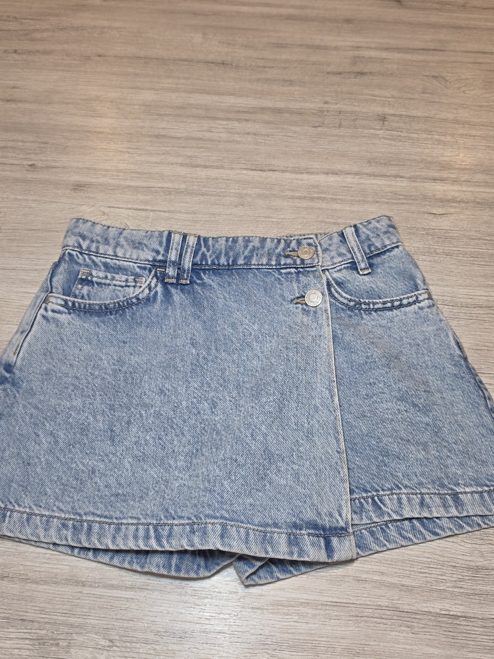 Gap Denim Blue Jean Skort Girls Adjustable Waist Size 12